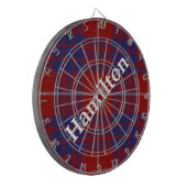 Cible de flechettes Plaid rouge, blanc et bleu (Devant gauche)