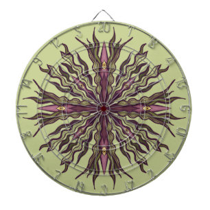 Cible De Fléchettes Plante à œil psychédélique - Mandala botanique sur