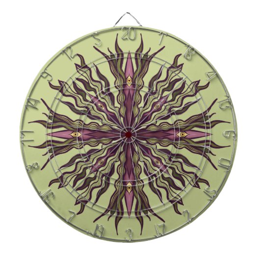 Cible De Fléchettes Plante à œil psychédélique - Mandala botanique sur (Devant)