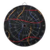 Cible De Fléchettes Plaque et points de peinture rétro (Devant)