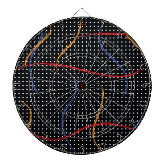 Cible De Fléchettes Plaque et points de peinture rétro (Devant)