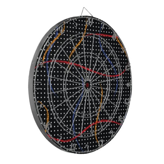 Cible De Fléchettes Plaque et points de peinture rétro (Devant gauche)