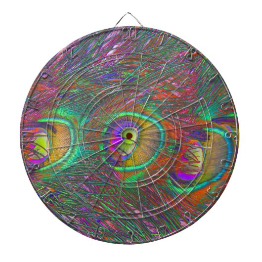 Cible De Fléchettes Plumes Peacock Tinsel de Noël (Devant)