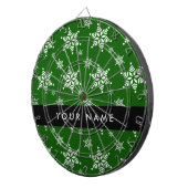 Cible De Fléchettes Pneus blancs, Vert, Votre nom, Personnaliser (Devant droit)