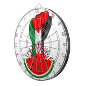 Cible De Fléchettes Poing de résistance palestinienne sur le symbole d (Devant droit)