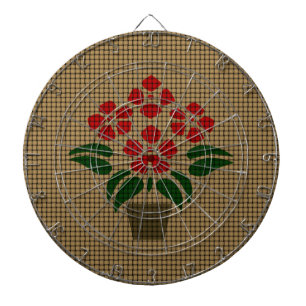 Cible De Fléchettes Poinsettia Tissé