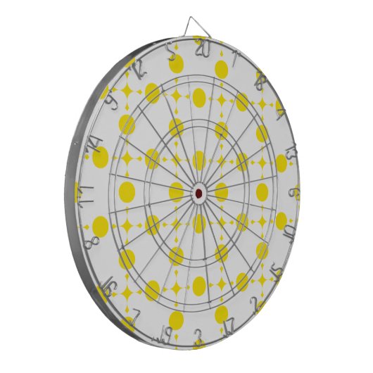 Cible De Fléchettes Points jaunes, Motif à pois, Points, Pointillé (Devant gauche)