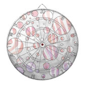 Cible De Fléchettes Pois rose et blanc Zebra (Devant)