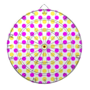Cible De Fléchettes Pois roses et jaunes