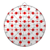 Cible De Fléchettes Pois rouges, Motif à points polka, points, pointil (Devant)