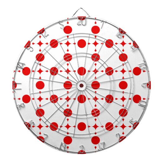 Cible De Fléchettes Pois rouges, Motif à points polka, points, pointil (Devant)