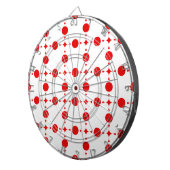 Cible De Fléchettes Pois rouges, Motif à points polka, points, pointil (Devant droit)