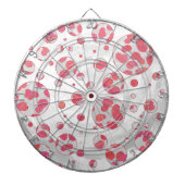 Cible De Fléchettes Polka Dot Dalmatien rose et blanc (Devant)