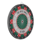 Cible De Fléchettes Polka Dots Red Green Black and White (Devant gauche)