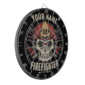 Cible De Fléchettes Pompier personnalisé Crâne pompier pompier D (Devant gauche)