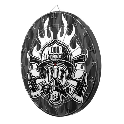 Cible De Fléchettes Pompier Secouru sur mesure Station du service d'in (Devant droit)