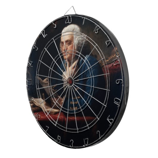Cible De Fléchettes Portrait de pouce, Benjamin Franklin Père fondateu (Devant droit)