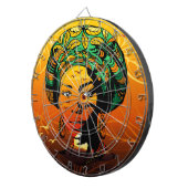 Cible De Fléchettes Portrait féminin africain avec coucher de soleil (Devant droit)