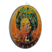 Cible De Fléchettes Portrait féminin africain avec coucher de soleil (Devant gauche)