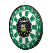 Cible De Fléchettes Pot d'or et de texte sur le noir vert blanc (Devant droit)