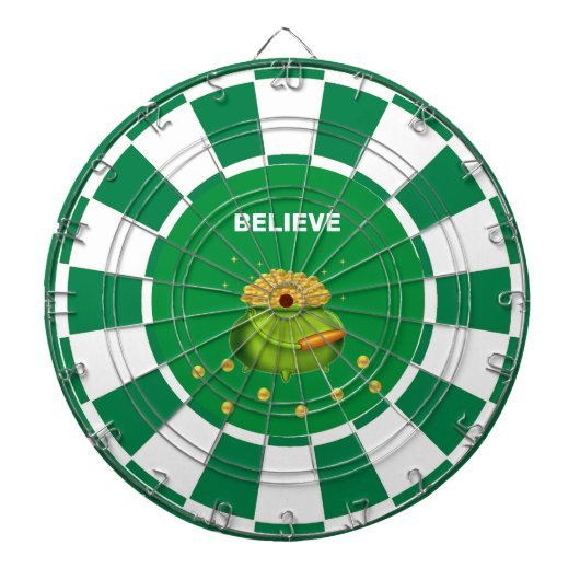 Cible De Fléchettes Pot d'or et texte (Devant)