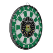 Cible De Fléchettes Pot d'or et texte sur fond noir vert blanc (Devant gauche)