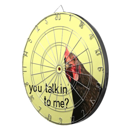 Cible De Fléchettes Poulet drôle d'attitude (Devant droit)