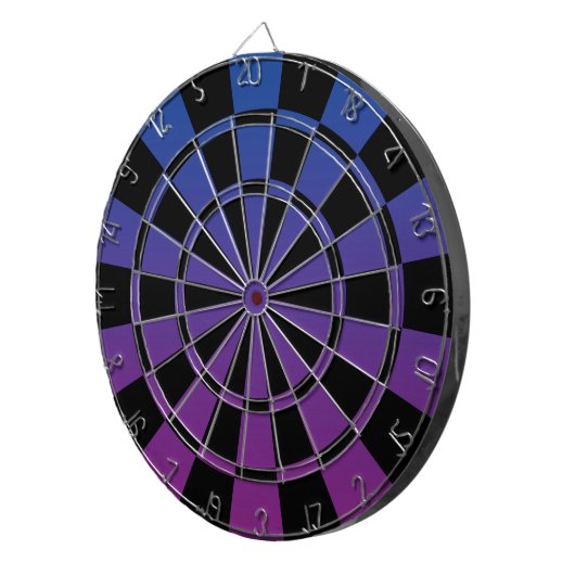 Cible De Fléchettes Pourpre d'Ombre et noir bleus (Devant droit)