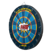 Cible De Fléchettes Pow Comic Sound Effet Dartboard avec texte personn (Devant droit)