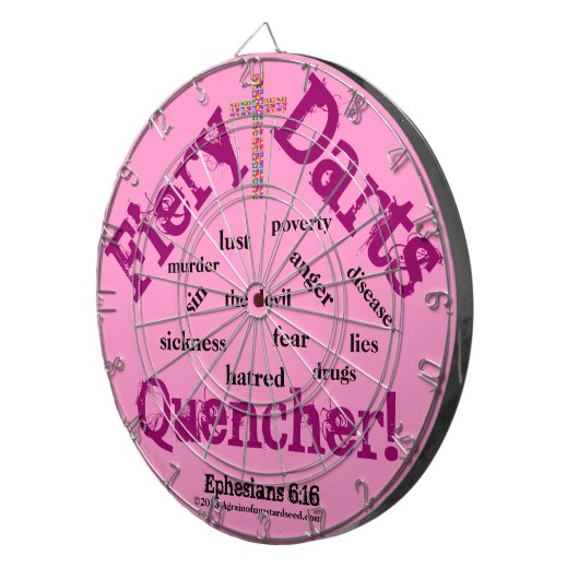 Cible De Fléchettes Praise Him N Pink Bible quota Customize (Devant droit)