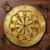Cible De Fléchettes Premium Metallic Golden Design: Luxury Gold
