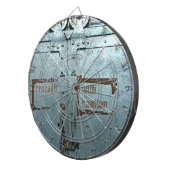 Cible De Fléchettes Procéder avec prudence porte industrielle bleu gri (Devant droit)