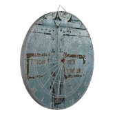 Cible De Fléchettes Procéder avec prudence porte industrielle bleu gri (Devant gauche)