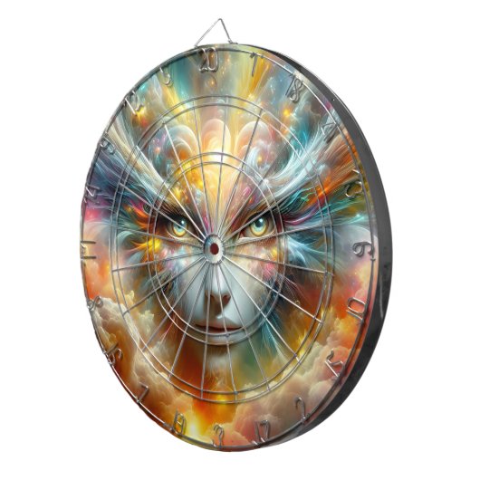 Cible De Fléchettes Profil de Fantasy Lady sur tableau InkDart (Devant droit)