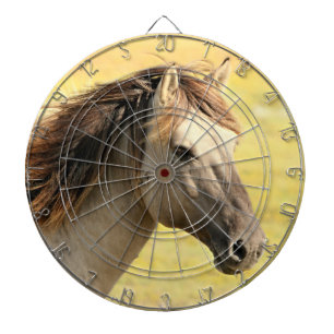 Cible De Fléchettes Profil du cheval beige