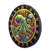Cible De Fléchettes Profondeurs éthériques Tableau noir octopus (Devant droit)