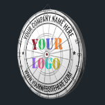 Cible de flechettes promotionnelle du logo personn<br><div class="desc">Cibles de flechettes avec vos couleurs et votre police - Simple Personnalisé Votre entreprise Logo Nom Site Web Design Timbre - Promotional Professional Personnalisable Dartboards Cadeau - Ajouter votre logo - Image / Nom - Entreprise / Site Web ou Téléphone, E-mail / plus - Redimensionner et déplacer et ajouter des...</div>