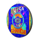 Cible De Fléchettes Psychedelic Groove : Pop Art Énergie Abstraite (Devant droit)