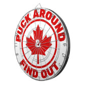 Cible De Fléchettes Puck Around & Find Out Feuille de Maple Canadienne (Devant droit)