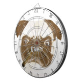 Cible De Fléchettes Puggy Grumpy personnalisée avec Cigar (Devant droit)