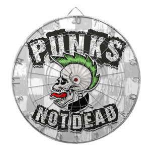 Cible De Fléchettes Punks pas mort crâne Mohawk Punk Rock Rocker
