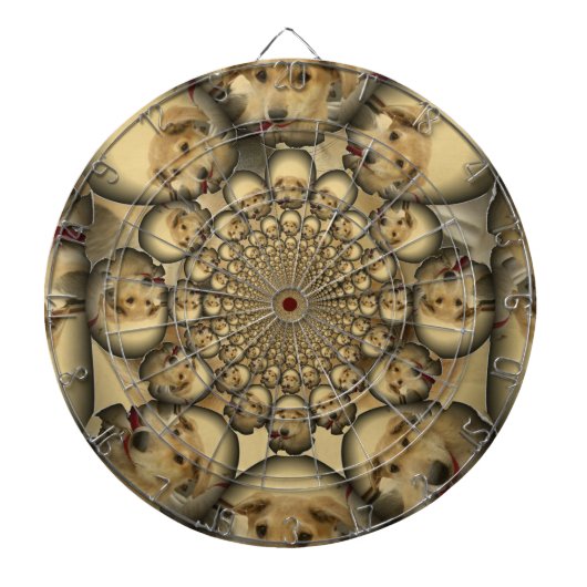 Cible De Fléchettes Puppy Kaleidoscope Art Print (Devant)