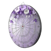Cible De Fléchettes Purple Flowers with Dangling Pearls Dartboard (Devant droit)