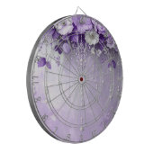 Cible De Fléchettes Purple Flowers with Dangling Pearls Dartboard (Devant gauche)