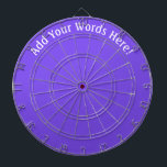 Cible De Fléchettes Purple personnalisé<br><div class="desc">Ce tableau de bord est amusant pour les mariages,  les anniversaires,  et plus encore! Personnalisez-le ! Conçu à Washington State,  USA par un artiste indépendant</div>