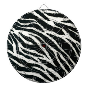 Cible De Fléchettes RAB Rockabilly Impression Zèbre Noir & Blanc