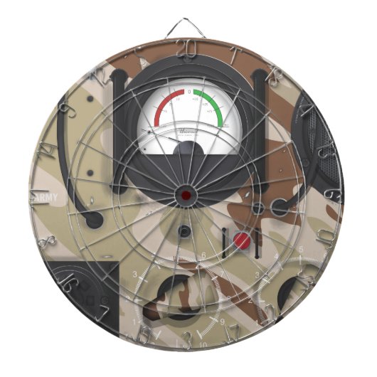 Cible De Fléchettes Radio de l'armée camouflage désert. (Devant)