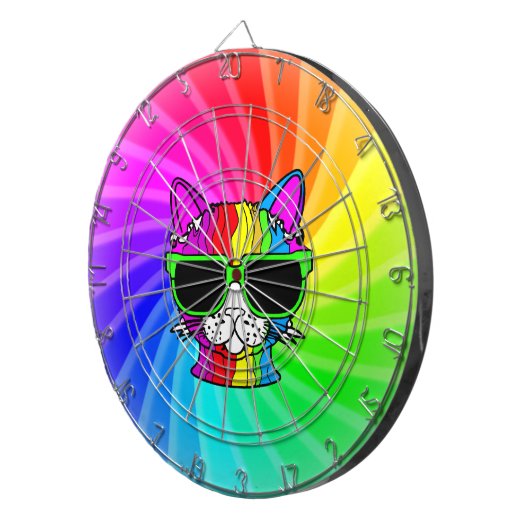 Cible De Fléchettes Rainbow Cat Twirl (Devant droit)