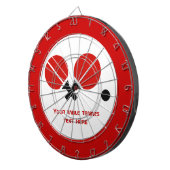 Cible De Fléchettes Raquettes de ping-pong de table et boule noir, rou (Devant droit)