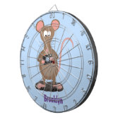 Cible De Fléchettes Rat drôle avec dessin animé de la caméra (Devant droit)